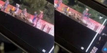 Policial é flagrado jogando homem de ponte