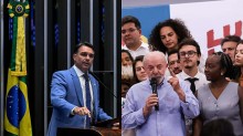 Lula critica 'tesouraço' e cobra voto da 6x1; Flávio diz que não cortará aposentadorias