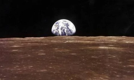 Vista da Terra a partir da Lua (CRÉDITO: AFP)