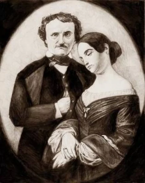 Allan Poe e a prima de 13 anos com quem se casou (CRÉDITO: REPRODUÇÃO)