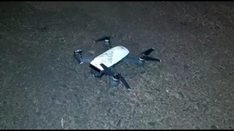 Drone utilizado pelos criminosos (CRÉDITO: REPRODUÇÃO)