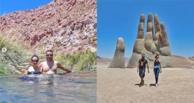 Na última viagem para fora do País, Ruy foi ao Chile acompanhado de sua namorada Bárbara.