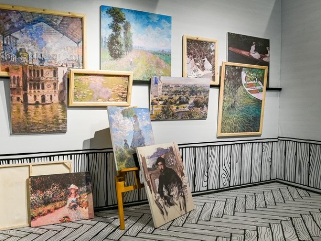 A sala que retrata o ateliê do pintor (CRÉDITO: REPRODUÇÃO)