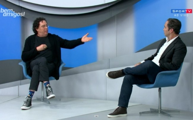 Walter Casagrande humilha Caio Ribeiro, em programa ao vivo, por desavenças políticas (CRÉDITO: REPRODUÇÃO)
