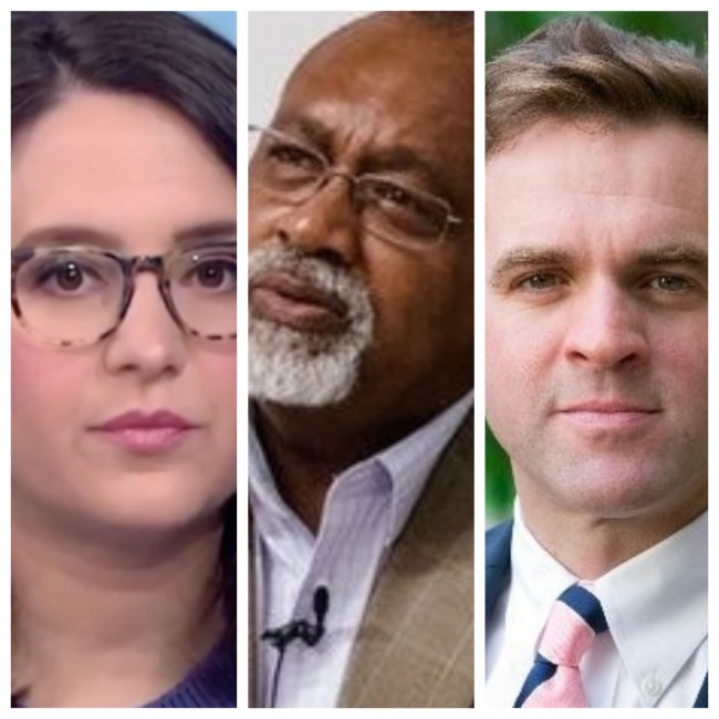Bari Weiss, Glenn Loury e Nial Fergunson (CRÉDITO: REPRODUÇÃO)