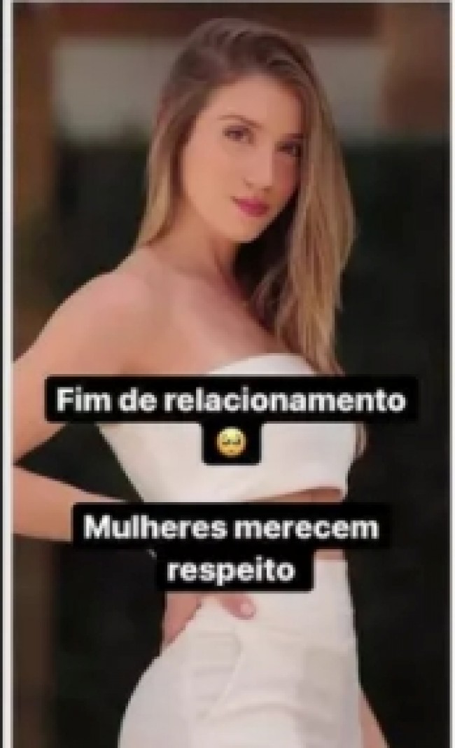 Giulia divulgou mensagem em que pede respeito às mulheres (CRÉDITO: REPRODUÇÃO)