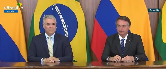 Em outubro de 2021, Duque esteve no Brasil e fechou parcerias com o presidente Jair Bolsonaro (CRÉDITO: REPRODUÇÃO)