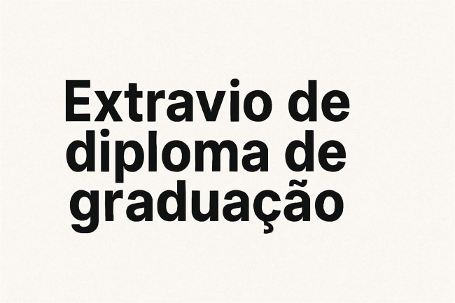 Extravio de diploma de graduação